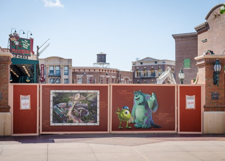 Monsters, Inc. Doorways Coaster Building & Muppets Demolition Continues at Disney’s Hollywood Studios