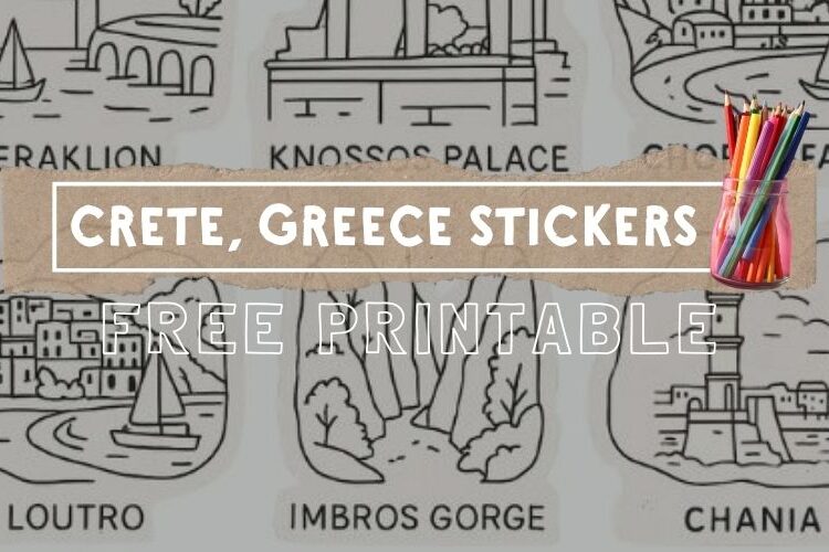 Crete, Greece Stickers Pack [Free Printable]